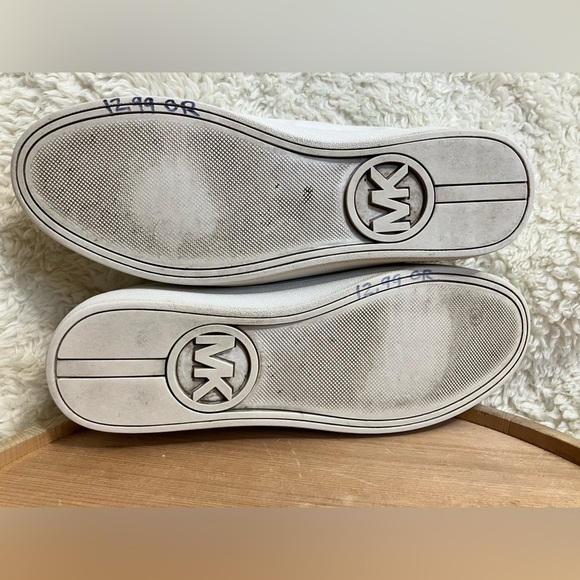 Michael Kors White and Gold Sneakers Leather Size 8.5 - Picture 5 of 11